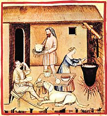 preparazione-formaggio-dipinto-14-secolo