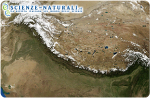 Immagine satellitare della regione Himalayana (fonte NASA)