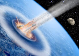 Ricostruzione dell’ impatto di un asteroide con la Terra  
