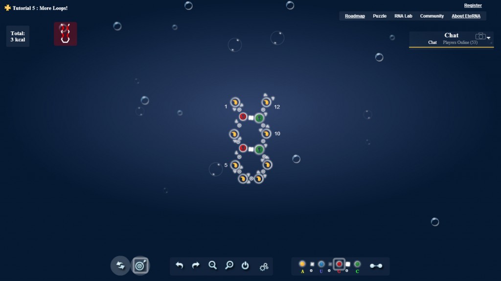 Screenshoot del videogioco EteRNA