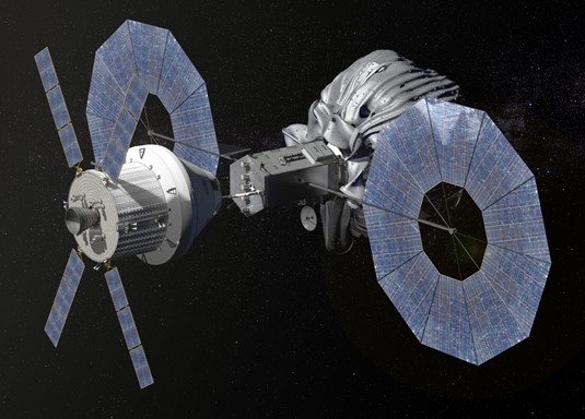 Il modulo cattura asteroidi a “pieno carico”.  (Fonte NASA)