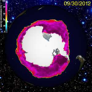 L’Antartide vista dal satellite (fonte: Meteoweb, 2015)